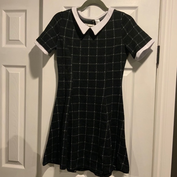 Cute Wednesday Addams style skater dress NWT - Picture 3 of 3